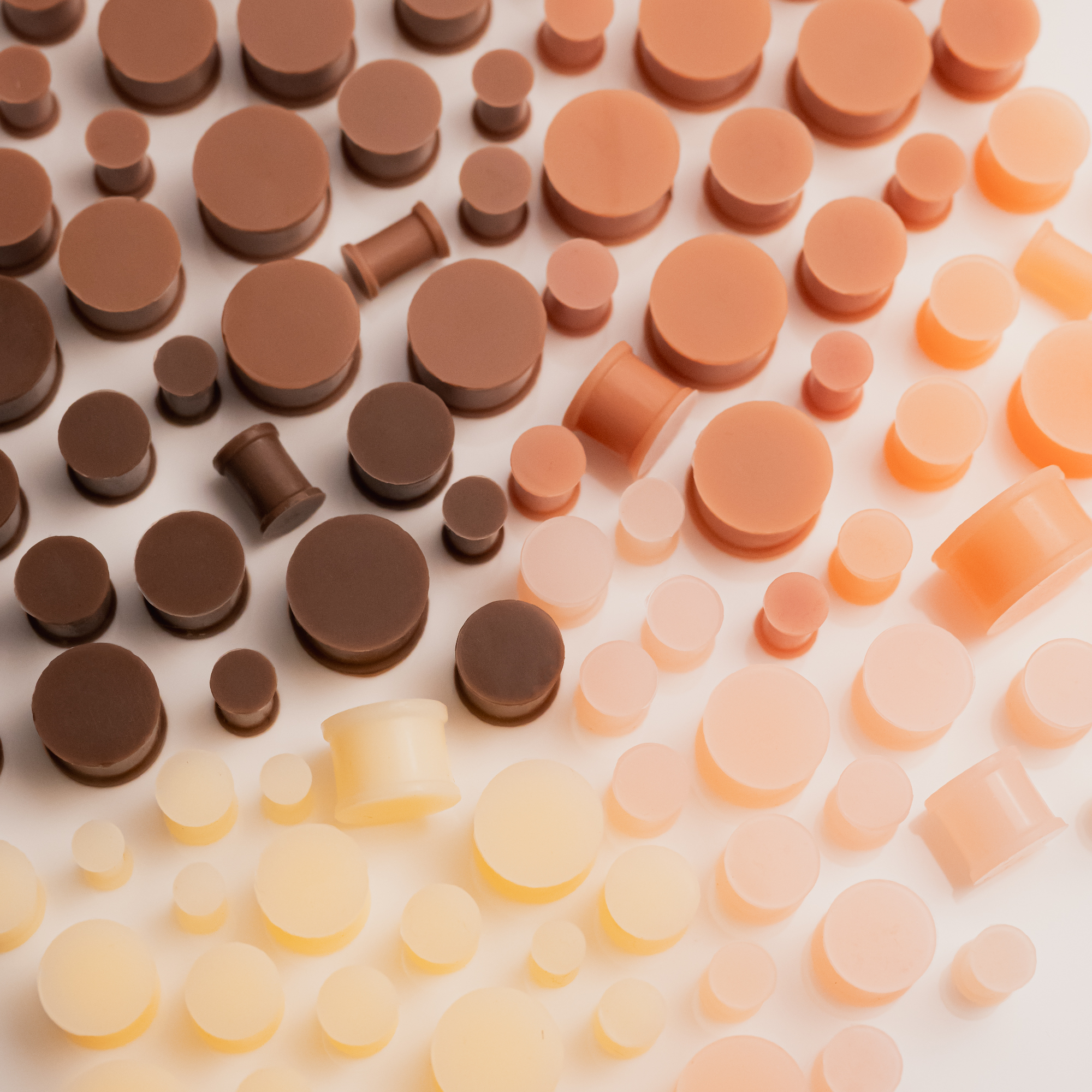 Unique Silicone Hider Flesh Plug - Skin Tone C