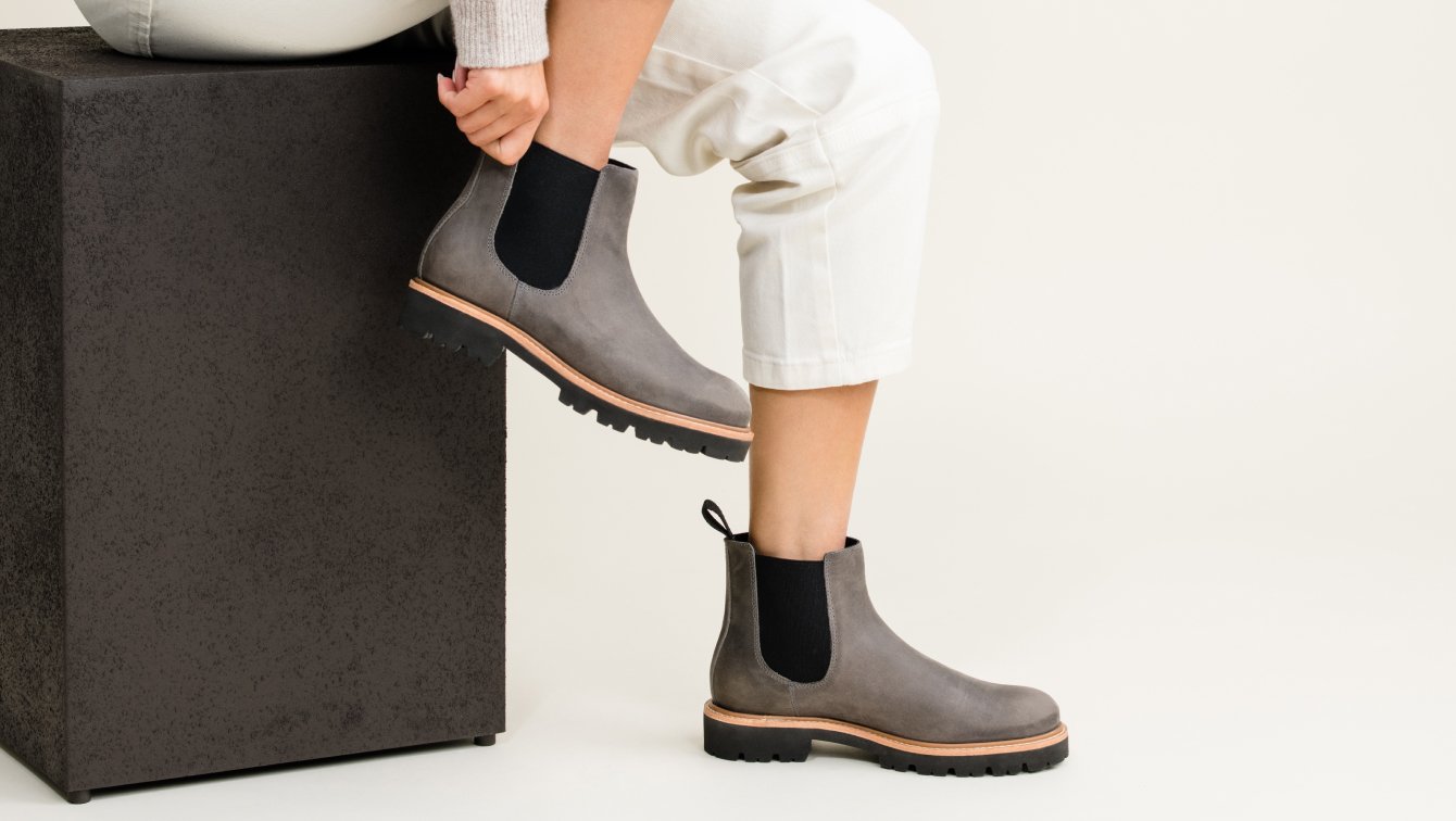 Nisolo Go-To Lug Chelsea Boot 2.0 Grey