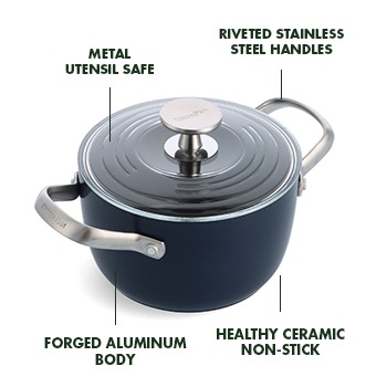 GreenPan 2-Quart Rice and Grains Cooker | Smoky Blue