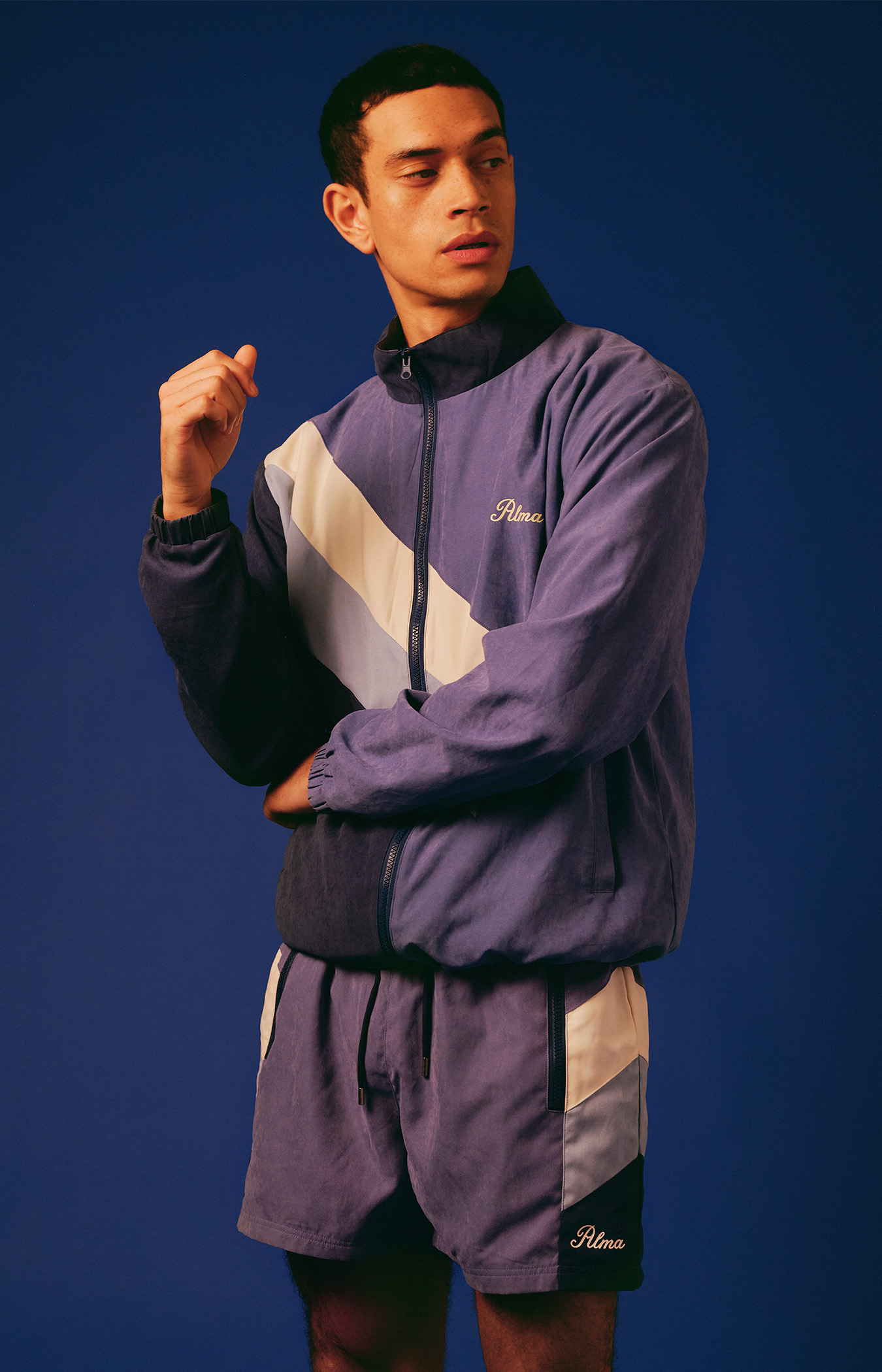 Blue Sabra Panel Shorts