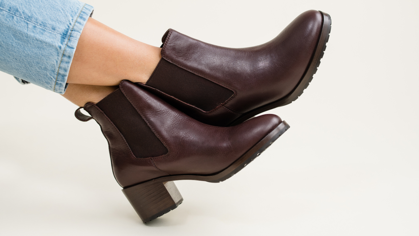 Nisolo Ana Go-To Heeled Chelsea Boot Wine