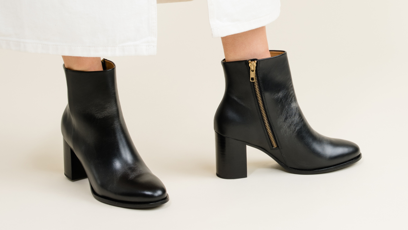 Nisolo Lia Heeled Bootie Black