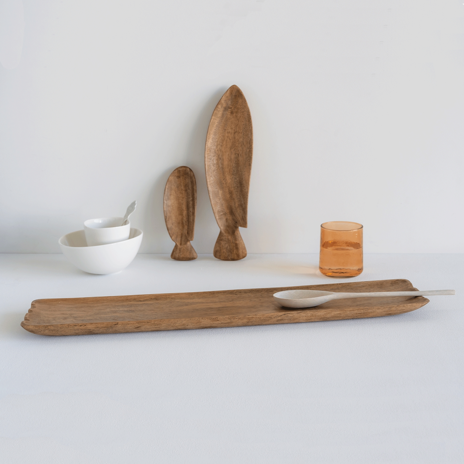 Serving Wood Tray Long - Golden Oak