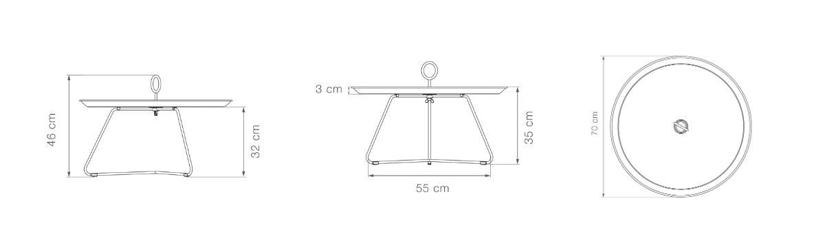 Eyelet Tray Table 70(CM) - Pine green Large dimensions desktop
