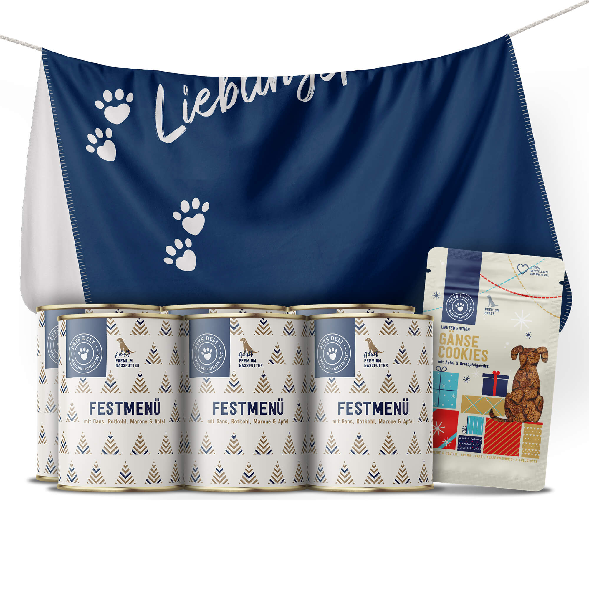 Weihnachten 2022: Festliches Schlemmer & Kuschel Paket - 2490g