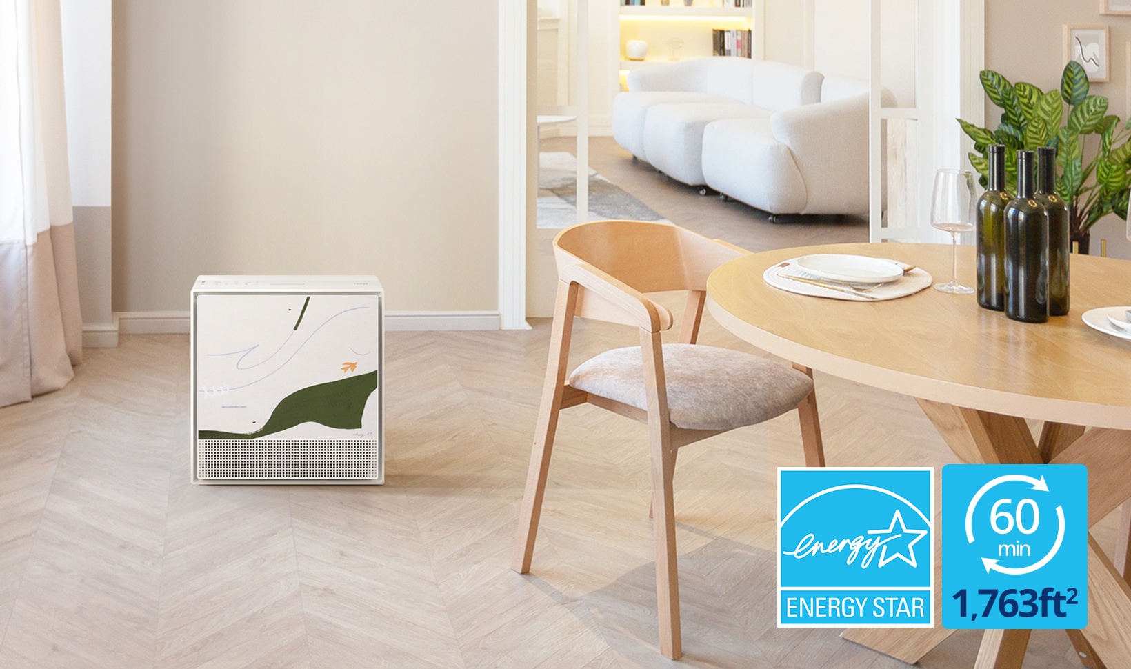 Airmega 250 Art covers up to 1,763 sq ft in one hour