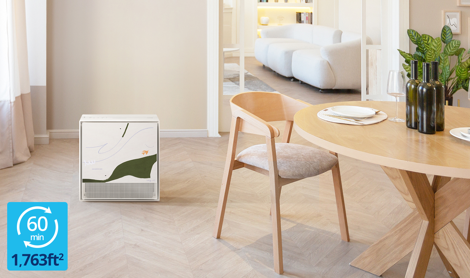 Airmega 250 Art covers up to 1,763 sq ft in one hour