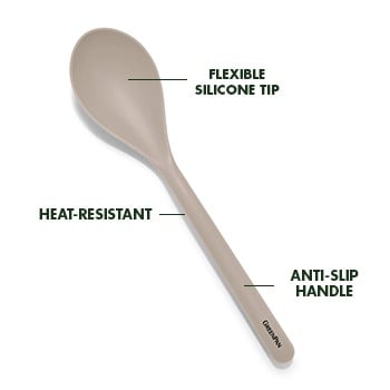 GreenPan Silicone Sauté Spoon, Mixing Stirring Serving GreenPan Silicone Sauté Spoon, Mixing Stirring Serving