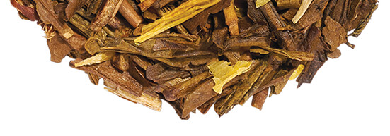 Honey Hojicha loose tea pile