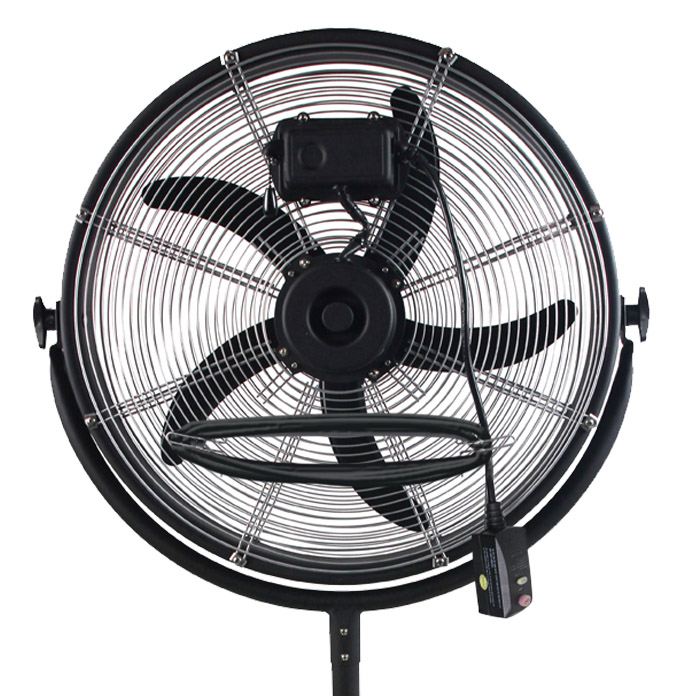Back view of the 20 in. stand fan using cord wrap.