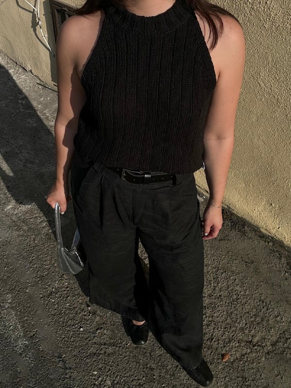 LEATHER WIDE BELT