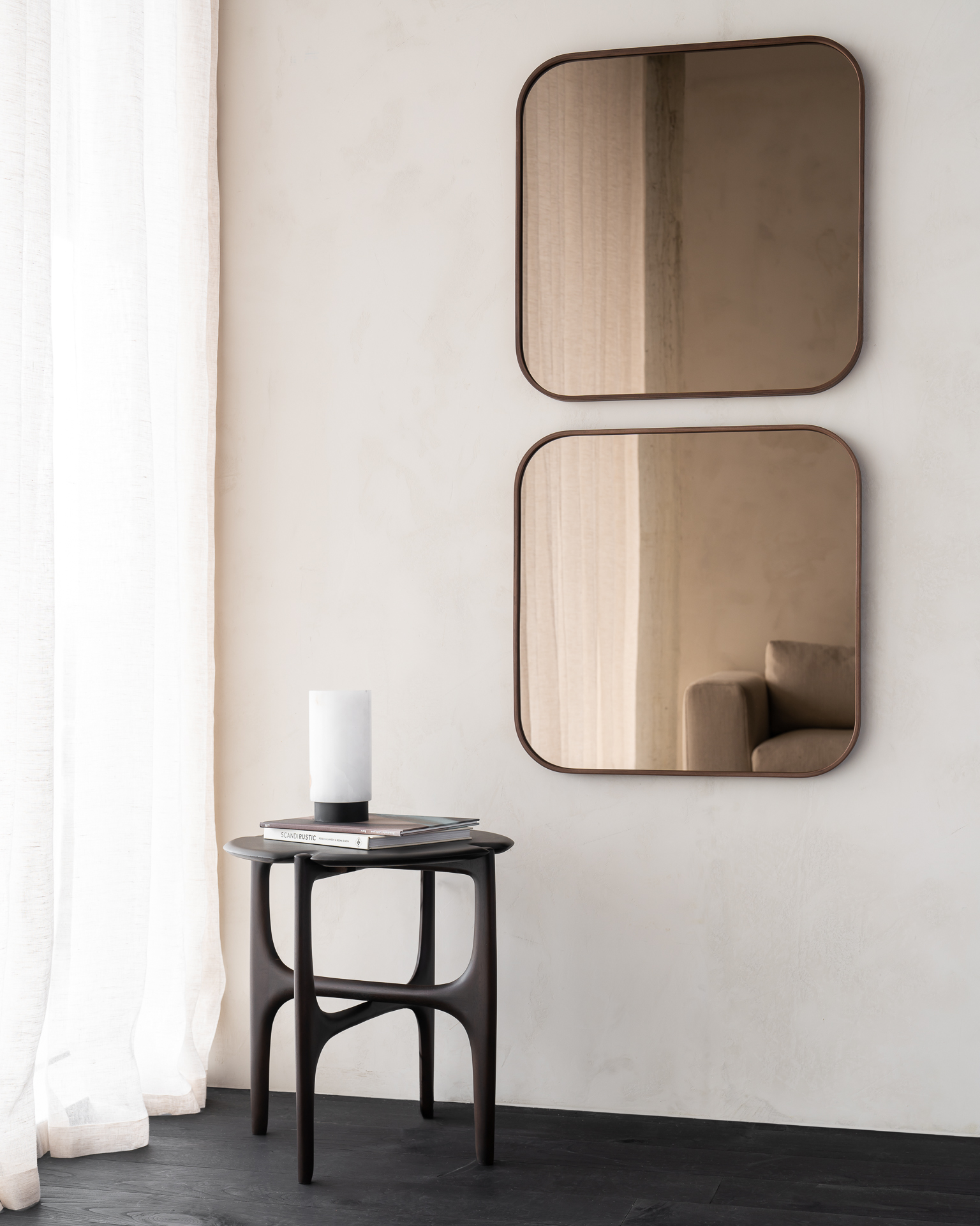 Ethnicraft Walnut Camber Wall Mirror