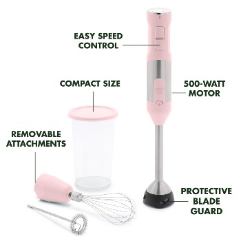 GreenLife Variable Speed Hand Blender | Pink
