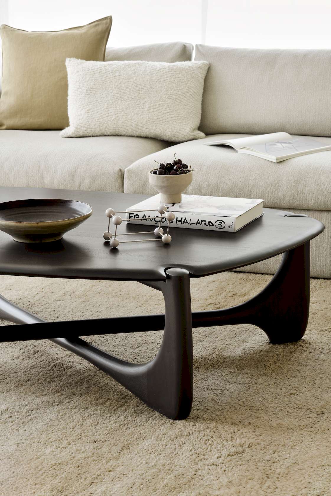 Ethnicraft Mahogany PI Pebble Coffee Table