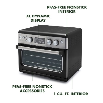 Elite Convection Air Fry Oven Featuring PFAS-Free Nonstick | Black