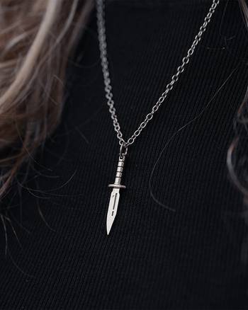 Silver Dagger Necklace