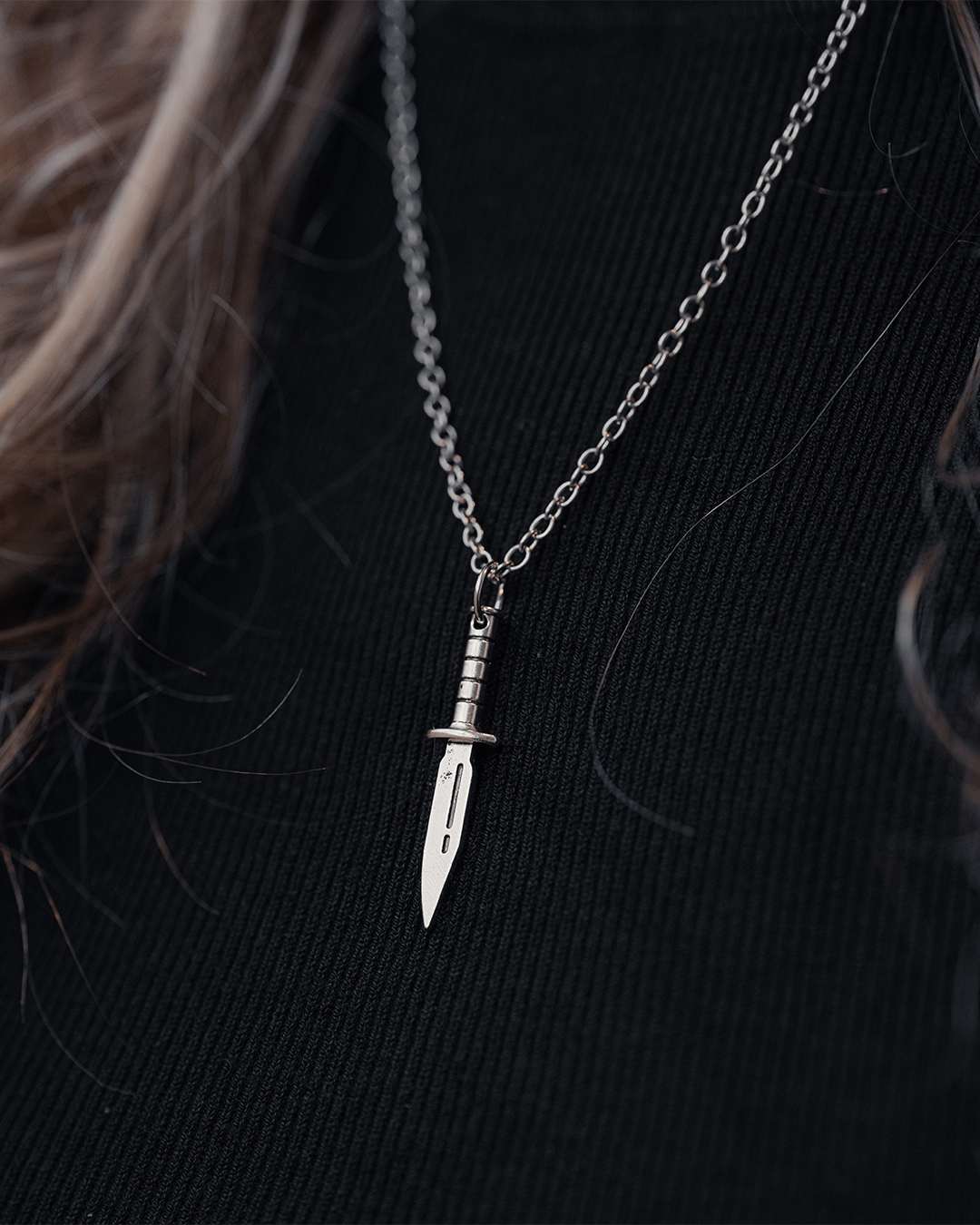 Silver Dagger Necklace