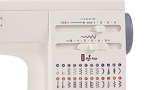 Janome 423S Stitch length & width via sliders