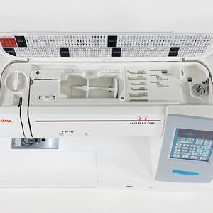 Janome 8200QCP On-board storage and stitch chart