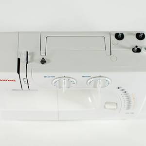 Janome J3-18 Sewing Machine top view with handles