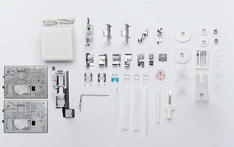 The Janome M7 Continental has more Accessories