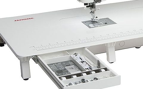 The Janome M7 Continental has a clever extension Table