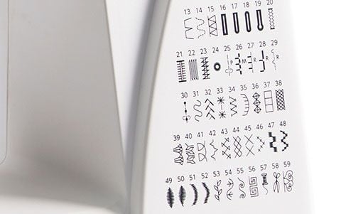 Janome 5060QDC Stitch Selection Chart