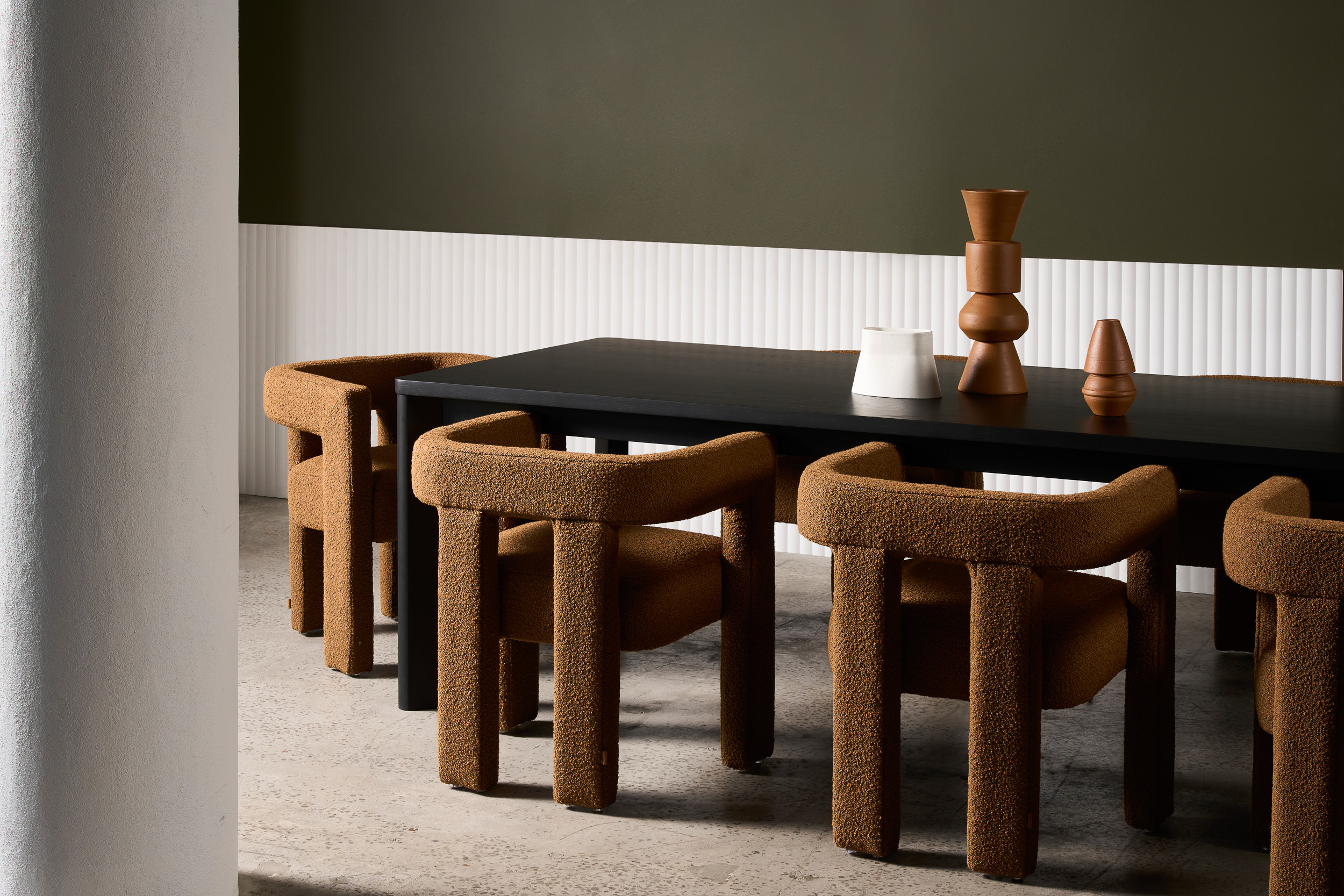 Matrix Dining Table - 1800mm - Black Oak - Floor Stock