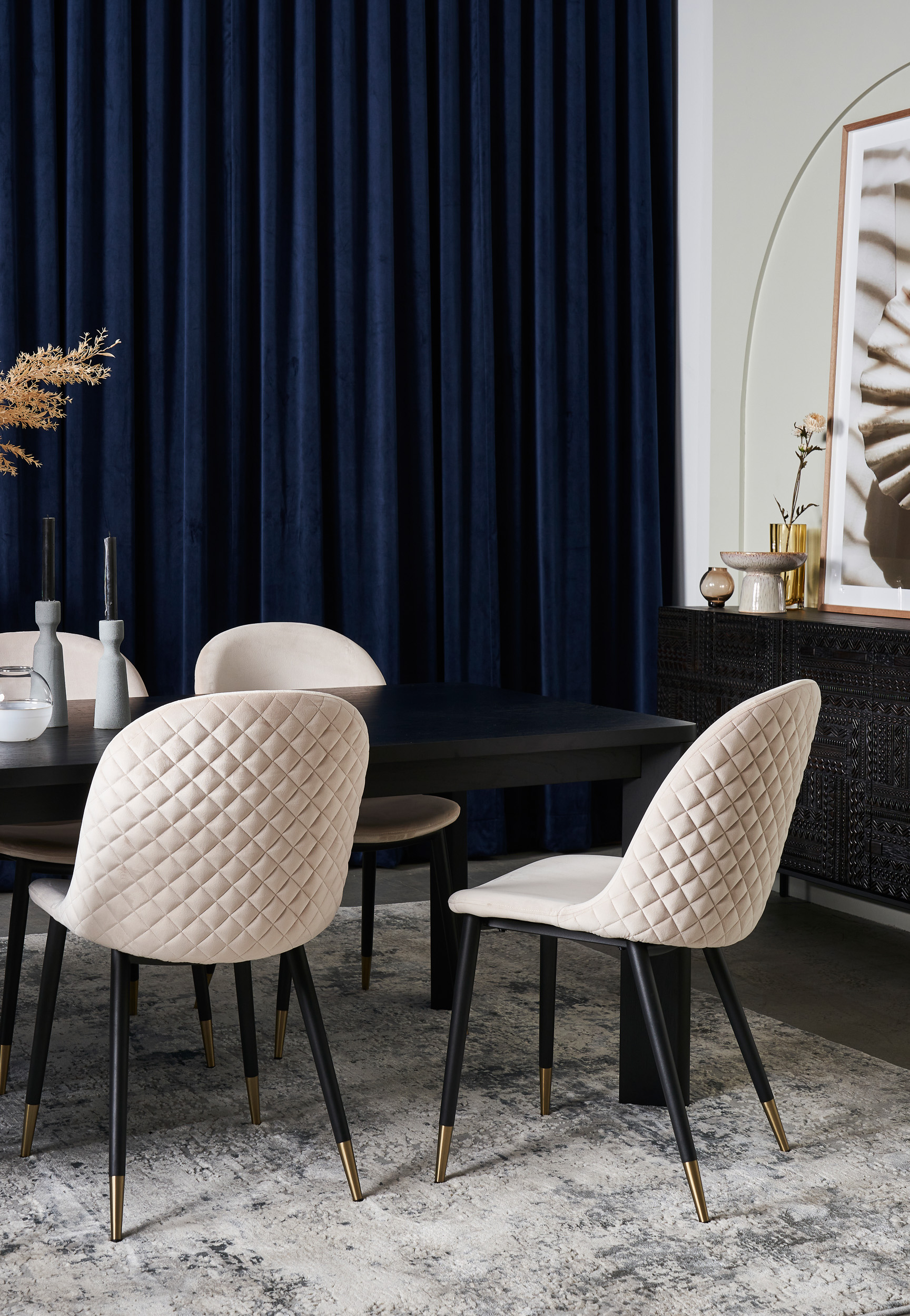 Matrix Dining Table - 1800mm - Black Oak - Floor Stock