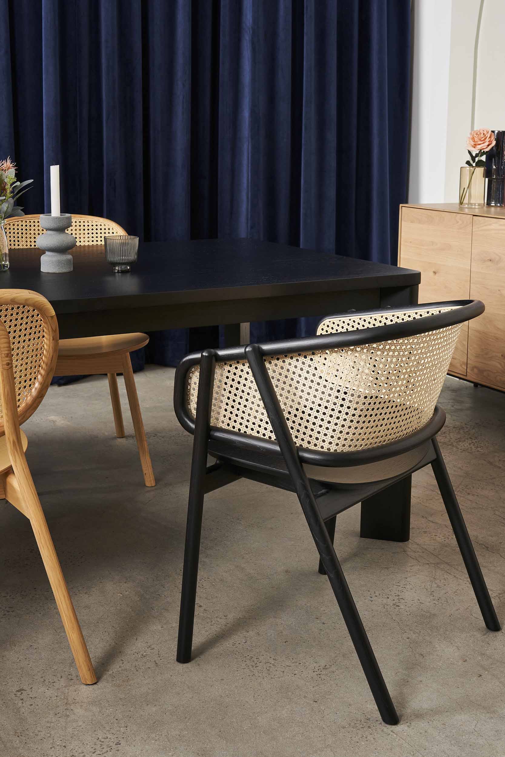 Matrix Dining Table - 1800mm - Black Oak - Floor Stock