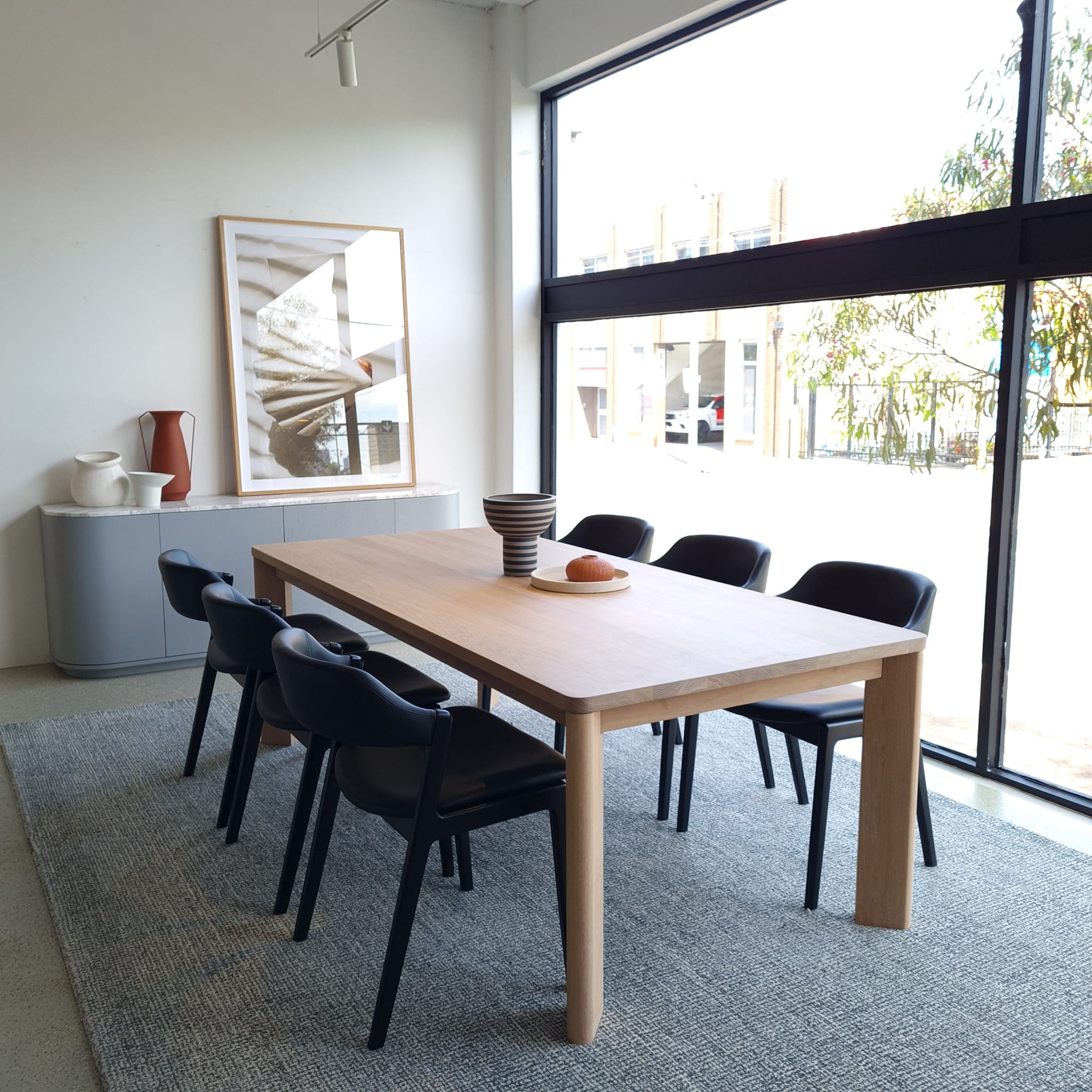 Matrix Dining Table - 1800mm - Black Oak - Floor Stock