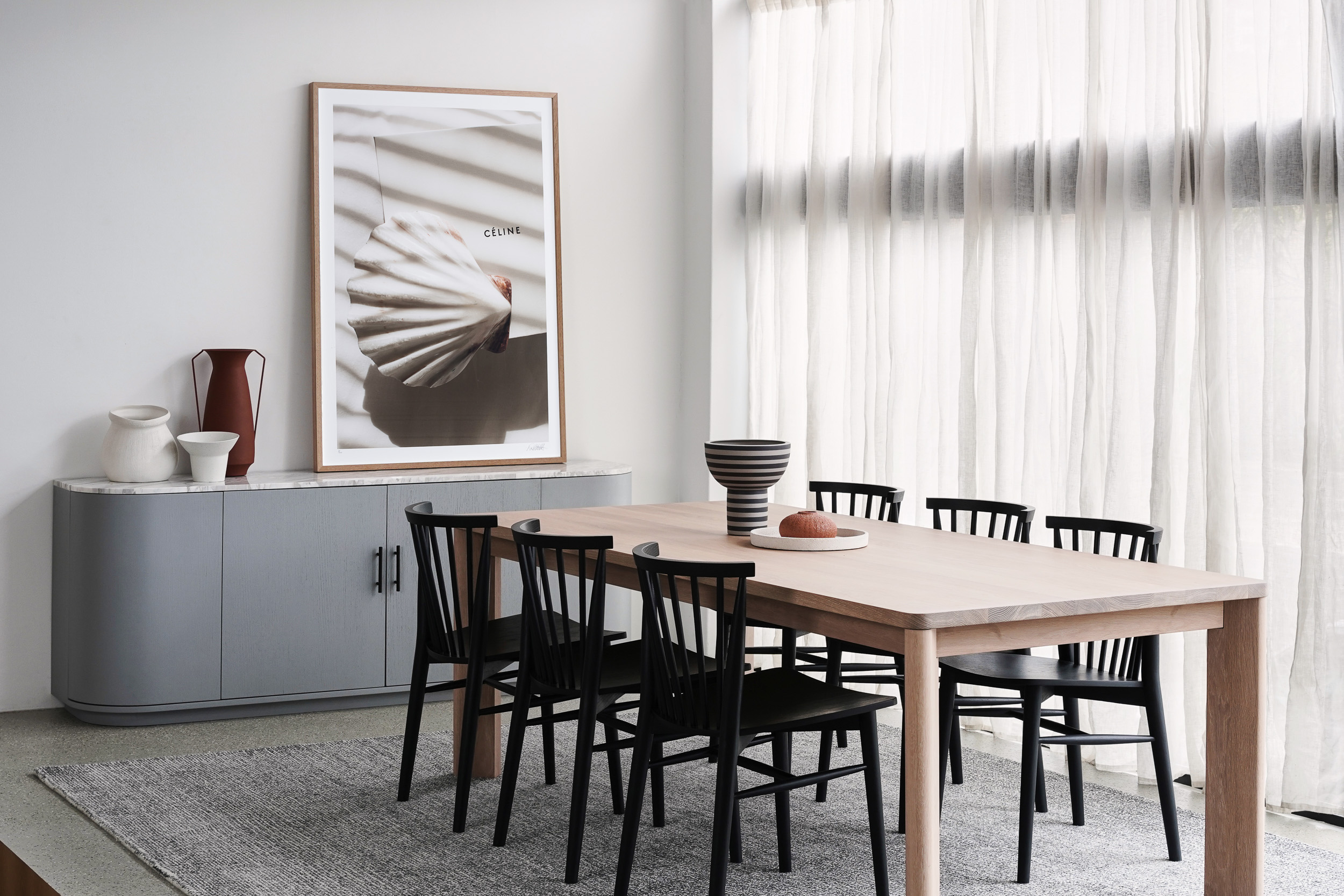 Matrix Dining Table - 1800mm - Black Oak - Floor Stock