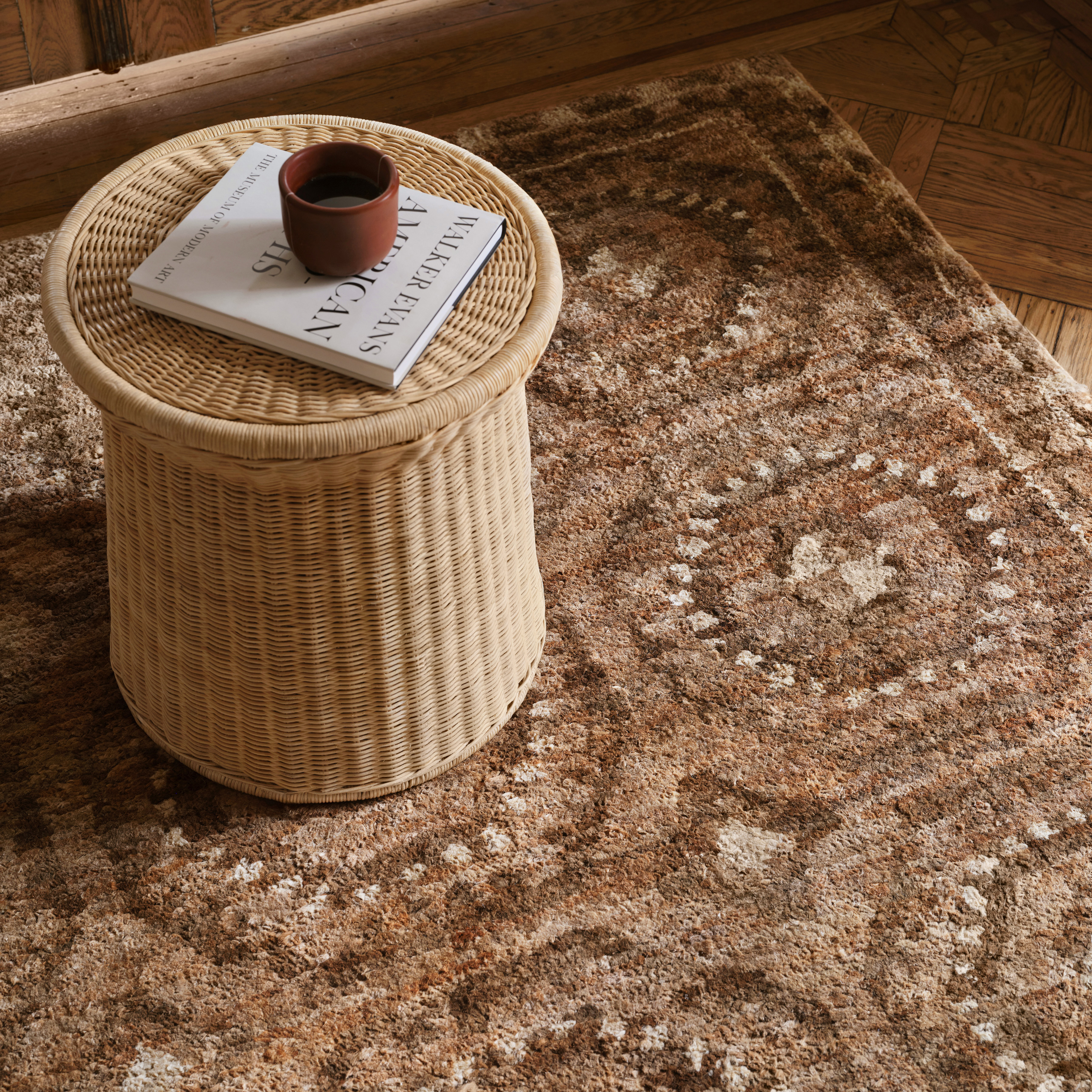 jute area rug, natural