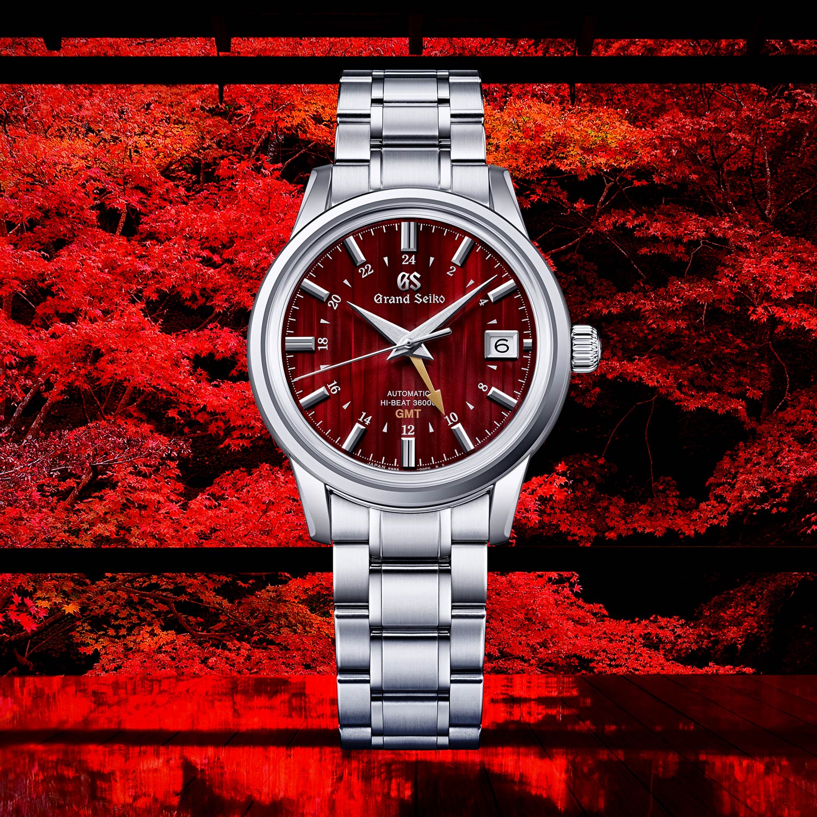 Grand Seiko SBGJ273 Yuka Momiji red dial watch
