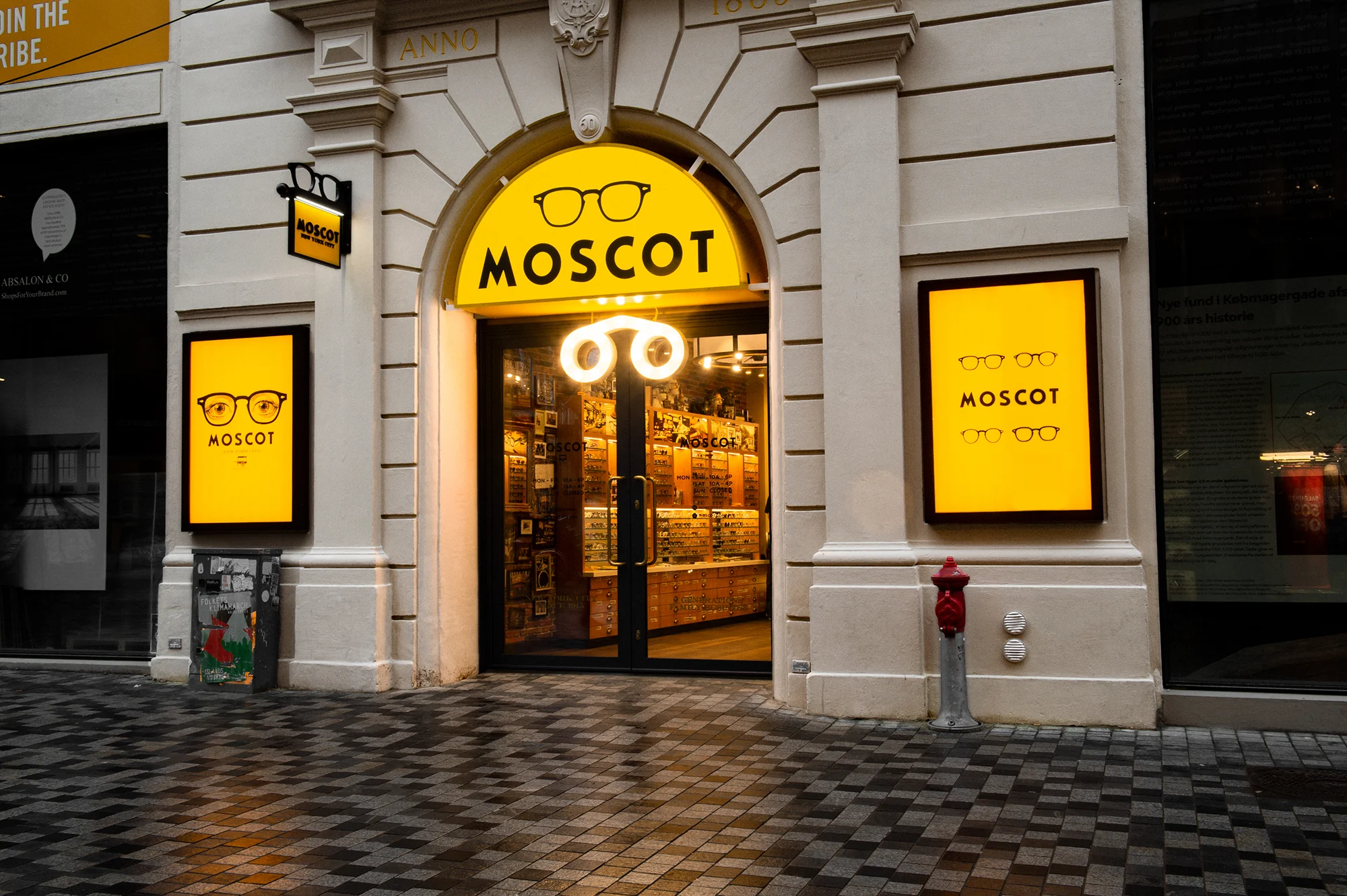 The MOSCOT Copenhagen Shop exterior