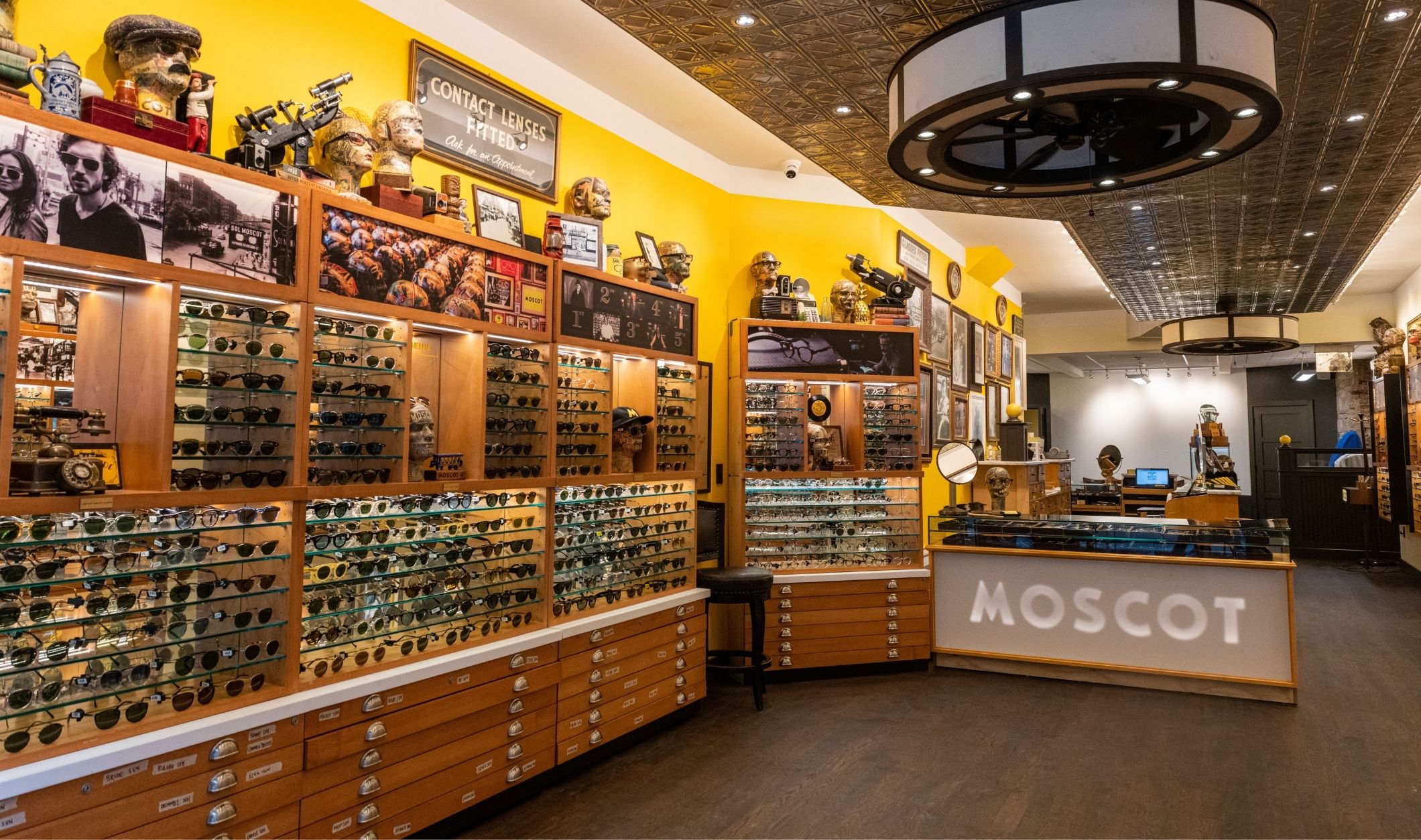 The MOSCOT Lower East Side Shop interior