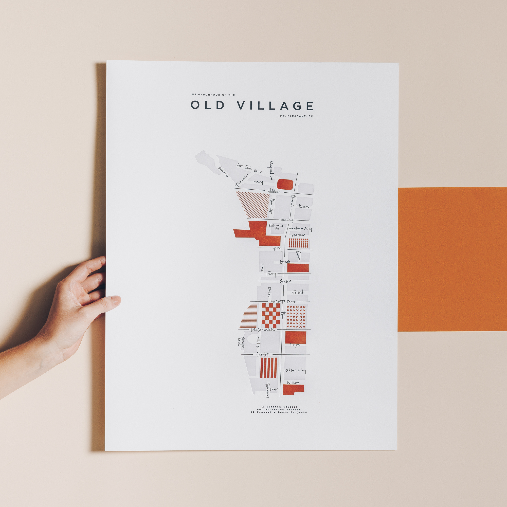 Old Village Map Print