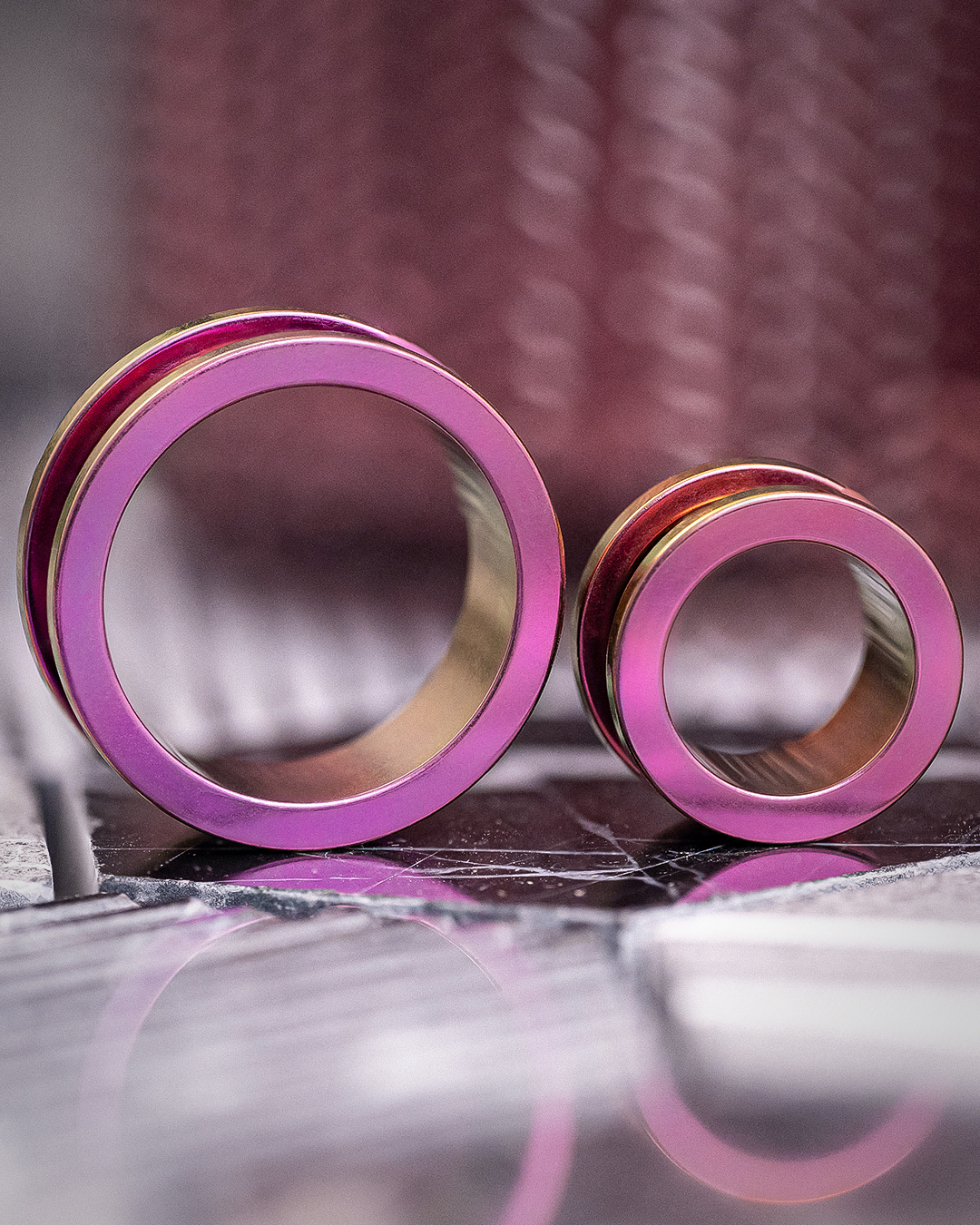 CUte Pink alternative pink steel screwback plug tunnel