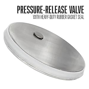 Pressure release valve with heavy duty rubber seal