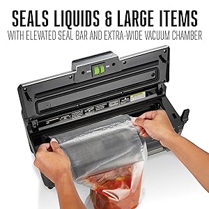 Designed to seal liquids and larger items