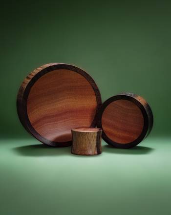cool Ebony And Saba Wood Plugs For Stretched Ears