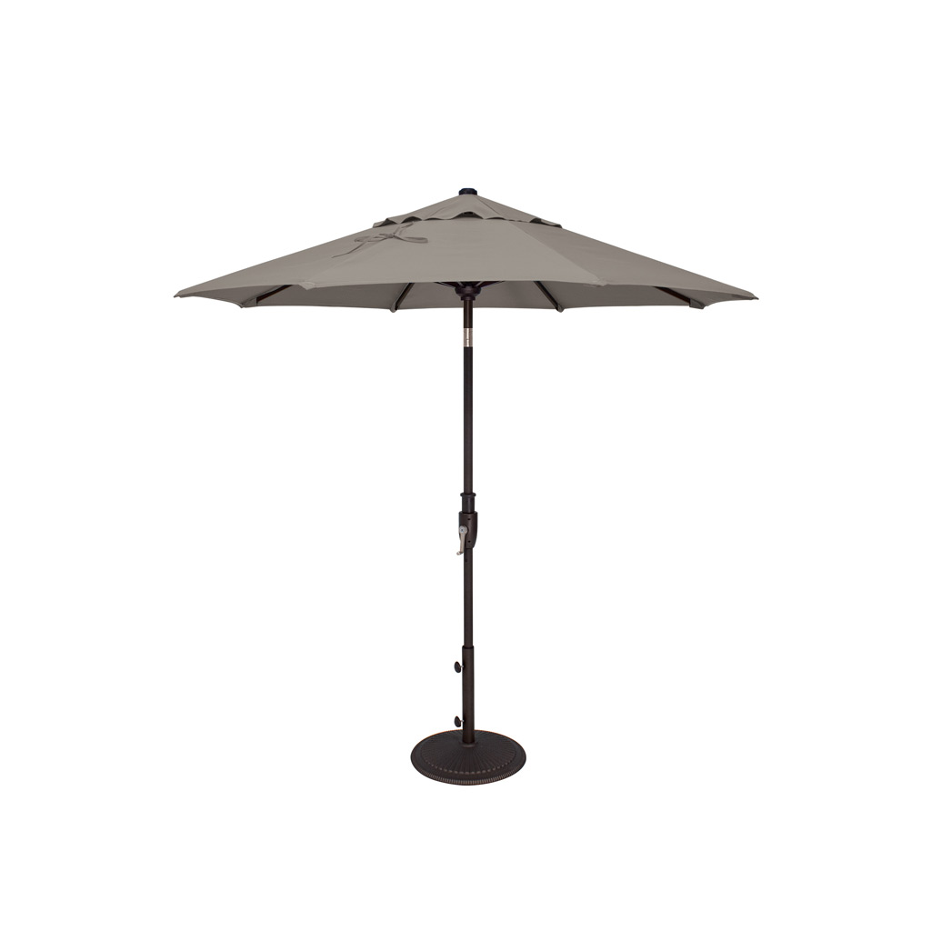 7.5 patio umbrella tilt 7.5ft Aluminum Garden Market with Crank and Mechanism Hunter Green Constructed with a combination of steel and aluminum California Umbrella 7.5' Round Crank