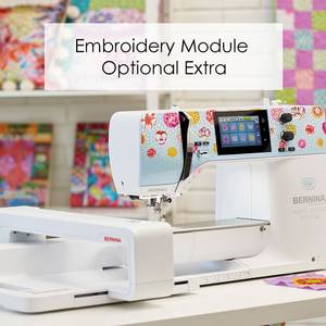 Bernina 570 QE Kaffe Edition can undertake embroidery when you buy the embroidery module