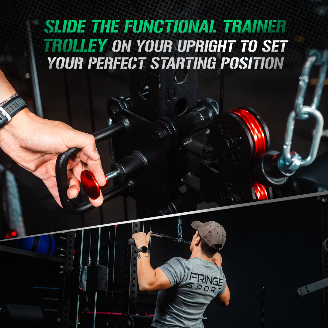 Bush Rack Drew The Drew Lat Pulldown Rack Attachment | Rack Accessory | Fringe Sport