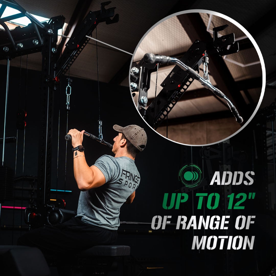 Bush Rack Drew The Drew Lat Pulldown Rack Attachment | Rack Accessory | Fringe Sport