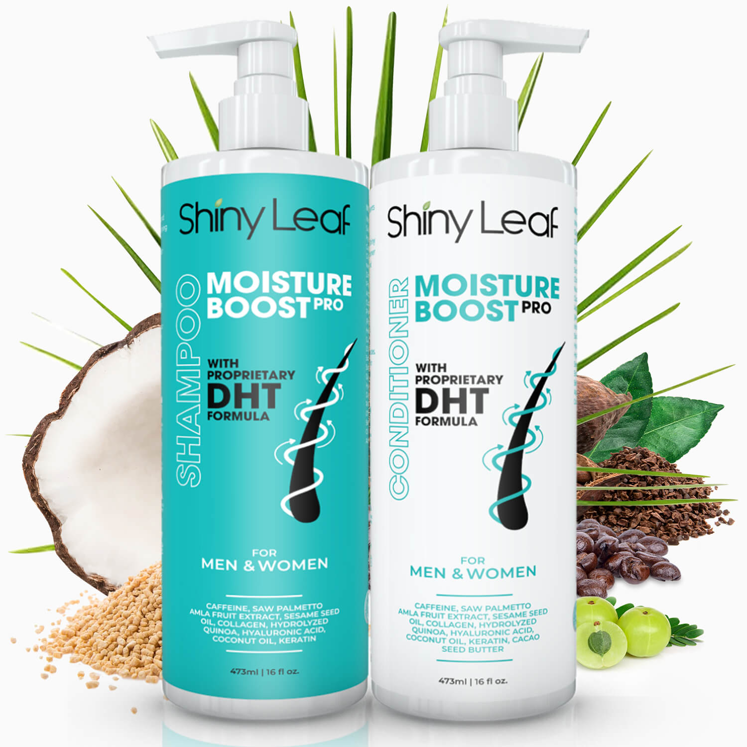 MOISTURE BOOST PRO THICKENING SHAMPOO AND CONDITIONER What's Inside