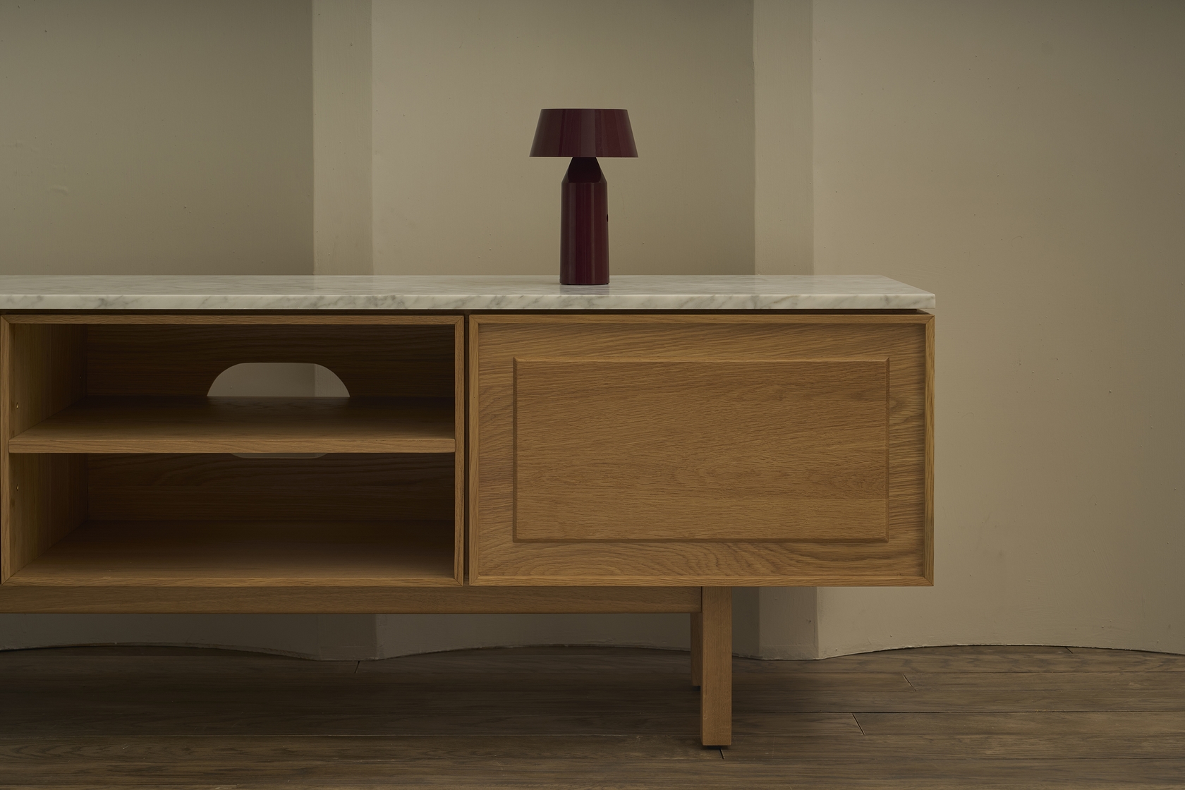 Yorke Marble TV Unit - 2 Drawers/2 Doors