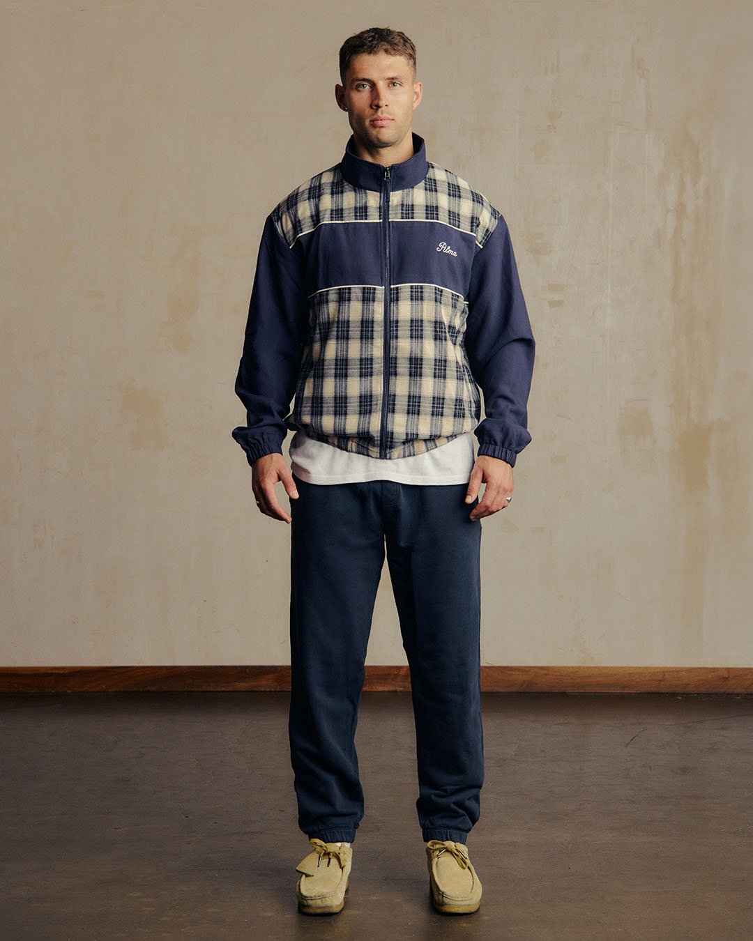 Blue Check Track Jacket