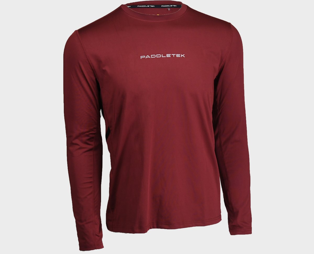 Men's Performance Long Sleeve Tee - Pomegranate - Front View