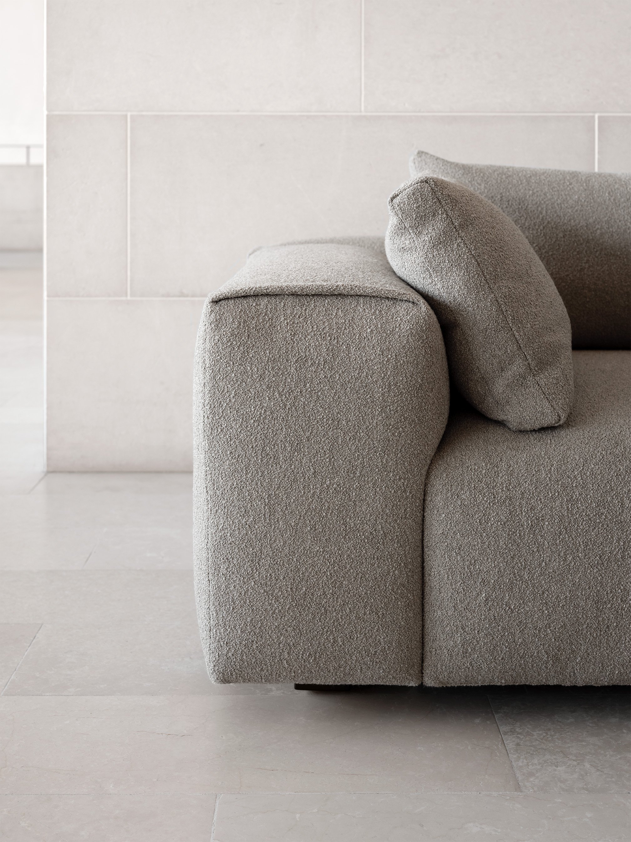 Pontone L Shape Sofa - White Boucle-Cuddle 02 - Floor Stock